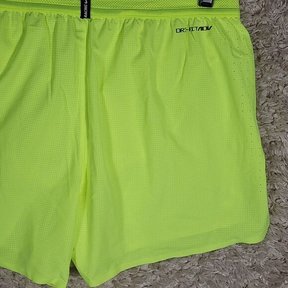 Nike Dri FIT ADV Racing Running Shorts XL Mens Lightweight Breathable Green Logo - Picture 8 of 11